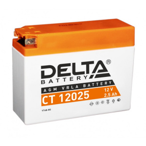 Аккумулятор 6СТ DELTA AGM 12V2,5 Aч боковая п.  СТ12025