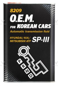 Жидкость для автомат трансмис. Mannol ATF SP-III (Hyundai Kia Mitsubishi) 8209   4л металл/ВЫВОД