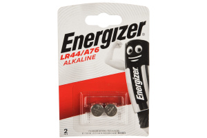 Батарейка Energizer Alkaline LR44/A76, 2шт, таблетка /кор.10шт/ на вывод