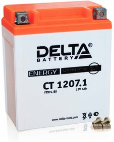 Аккумулятор 6СТ DELTA AGM 12V7 Ач о.п CT12071