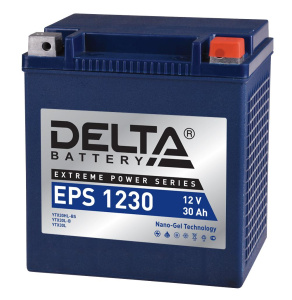 Аккумулятор 6СТ DELTA AGM EPS 12V30 Ач о.п. (тип YTX30L)