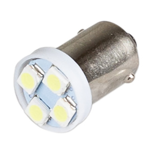 Автолампа диод T8,5 (T4W) 12V 4 SMD диода 1-конт BA9s Белая SKYWAY кратно 10 шт  НЕ ПРИХОДОВАТЬ!!