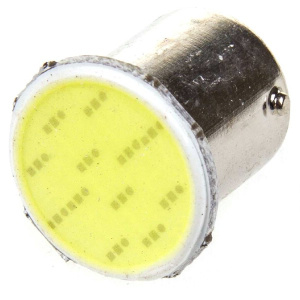 Лампа диод S25 (P21W) 24V 1 COB диод BA15s 1-конт Белая SKYWAY Противотуманные, стопы, задний ход/уп