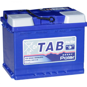 Аккумулятор 6ст 60 п.п. TAB POLAR BLUE/ 56013 B