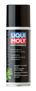 Смазка для цепи мотоцикла (зеленый) LIQUI MOLY Motorbike Kettenspray Grand Prix Grun 0,2л под заказ