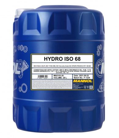 Масло гидравлическое Mannol Hydro ISO 68 мин.  20л (ISO VG 68; DIN 51524 part 2 HLP) под заказ