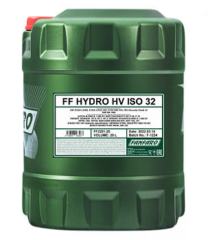 __Масло гидравлическое мин. Fanfaro Hydro HV ISO 32  20л (HM/HV)/FF2201-20/не поставляется