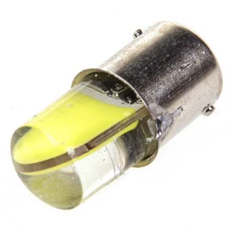 Лампа диод S25 (P21W) 12V 1 COB диода BA15s 1-конт Белая SKYWAY Противотуманные, стопы, задний ход/у