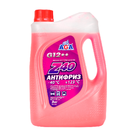 Антифриз AGA-Z40, G12++ (-40С)   3кг/красный/кор.4шт/