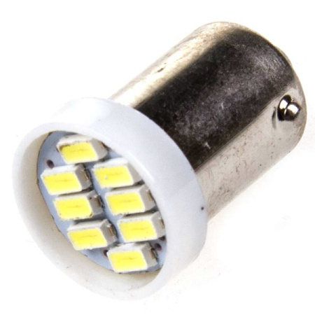 Лампа диод T8,5 (T4W) 24V 8 SMD диодов BA9s 1-конт Белая SKYWAY Габариты/уп.20шт./