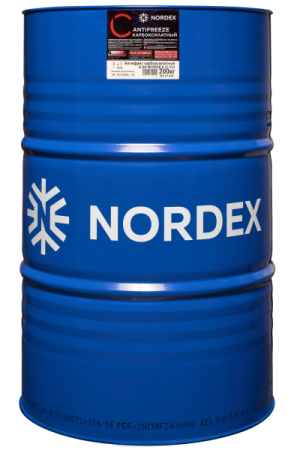 Охлаждающая жидкость Антифриз карбокслитаный NORDEX -60 желтый 200 кг