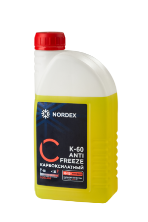 Охлаждающая жидкость Антифриз карбоксилатный К-60 NORDEX G-12+ желтый 1 кг (2)