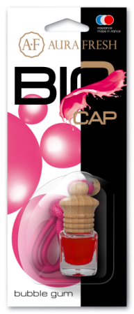 Освежитель подвесной бутылочка Aura Fresh  "BIO CAP Bubble Gum" 6ml /кор.20шт/