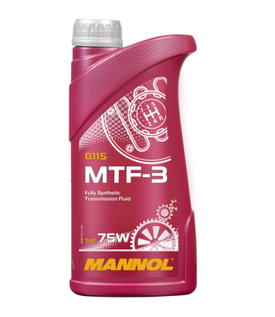 Масло трансмис. 75w син. Mannol MTF-3 8115  1л /кор.20шт/ пластик / замена MN8115-1ME