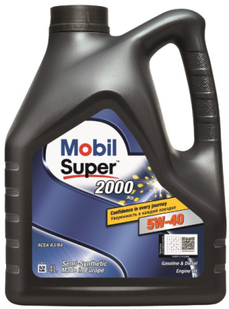 Масло моторное 5w40 п/с Mobil Super 2000 X3   4л. (A3/B4)