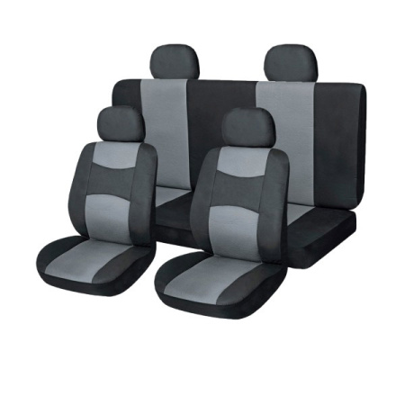 Чехлы сидений SKYWAY DRIVE Prestige-3 экокожа 11 предм. черно/серый