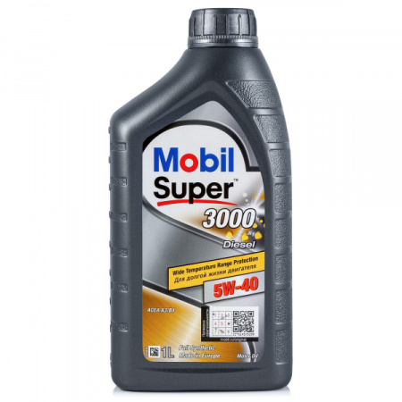 Масло моторное 5w40 син. Mobil SUPER 3000  DIESEL X1 1л (CF) /кор.12шт/